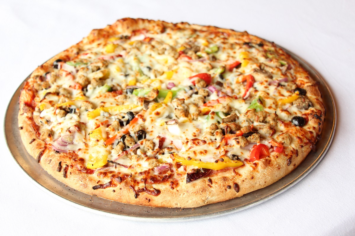 Order The King Gourmet Pizza food online from Palios Pizza Cafe of Mansfield store, Mansfield on bringmethat.com