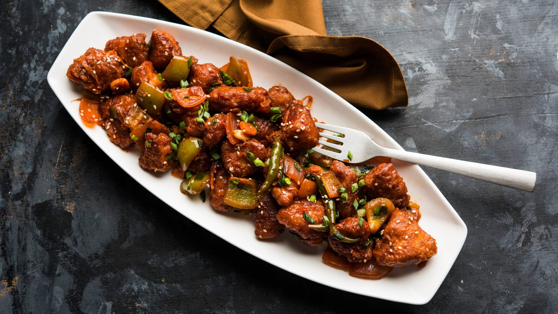Order Spicy Chilli Chicken	 food online from Desi Chops store, Houston on bringmethat.com