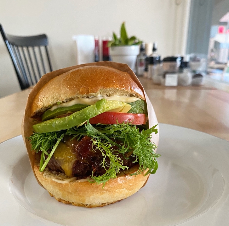 Order Grass-Fed Double Beef Burger food online from Native Fields store, Walnut on bringmethat.com