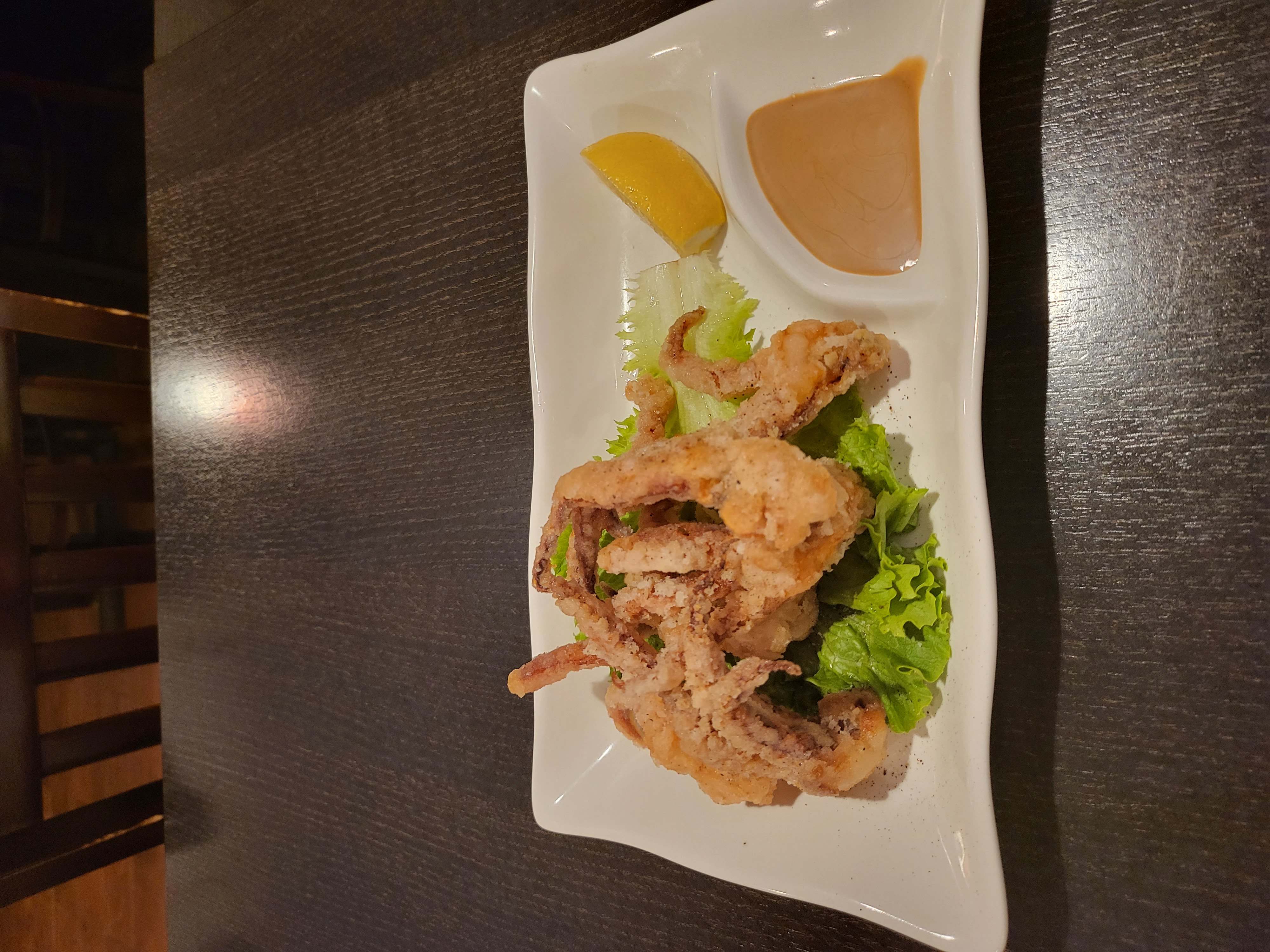 Order Ikageso karaage food online from Aji Ichi Japanese Restaurant store, San Bruno on bringmethat.com