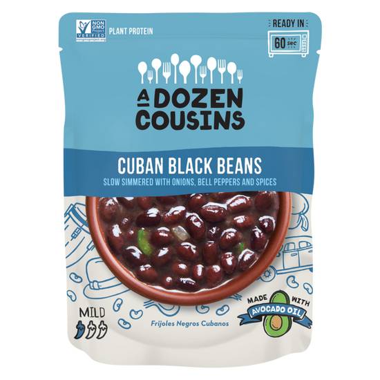 Order A Dozen Cousins Cuban Black Beans 10oz food online from Everyday Needs by Gopuff store, San Luis Obispo on bringmethat.com