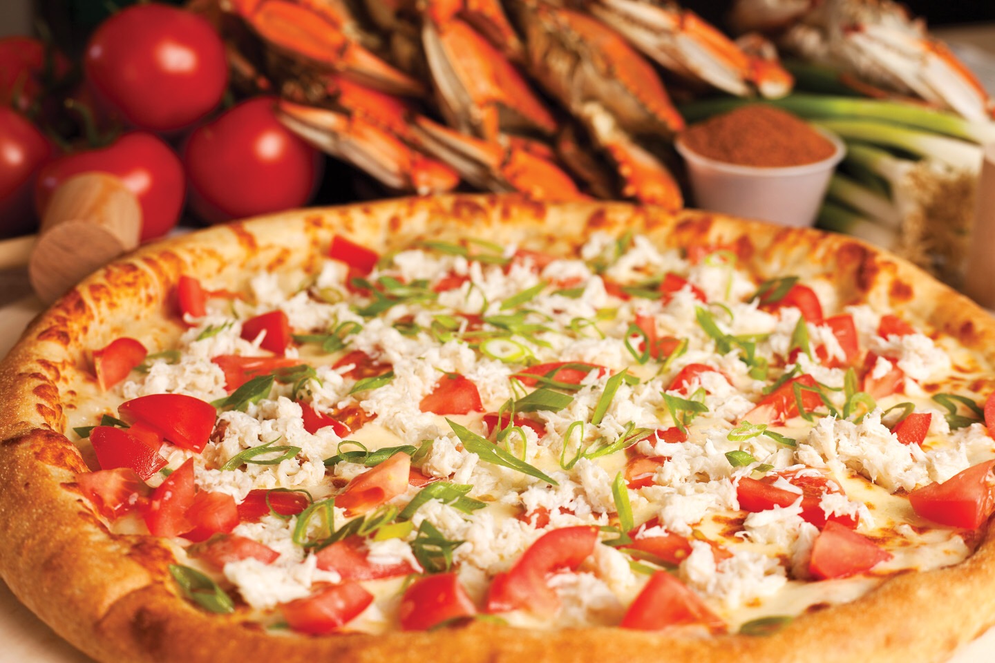 Order Crab Pizza food online from Pizza Boli's store, Essex on bringmethat.com