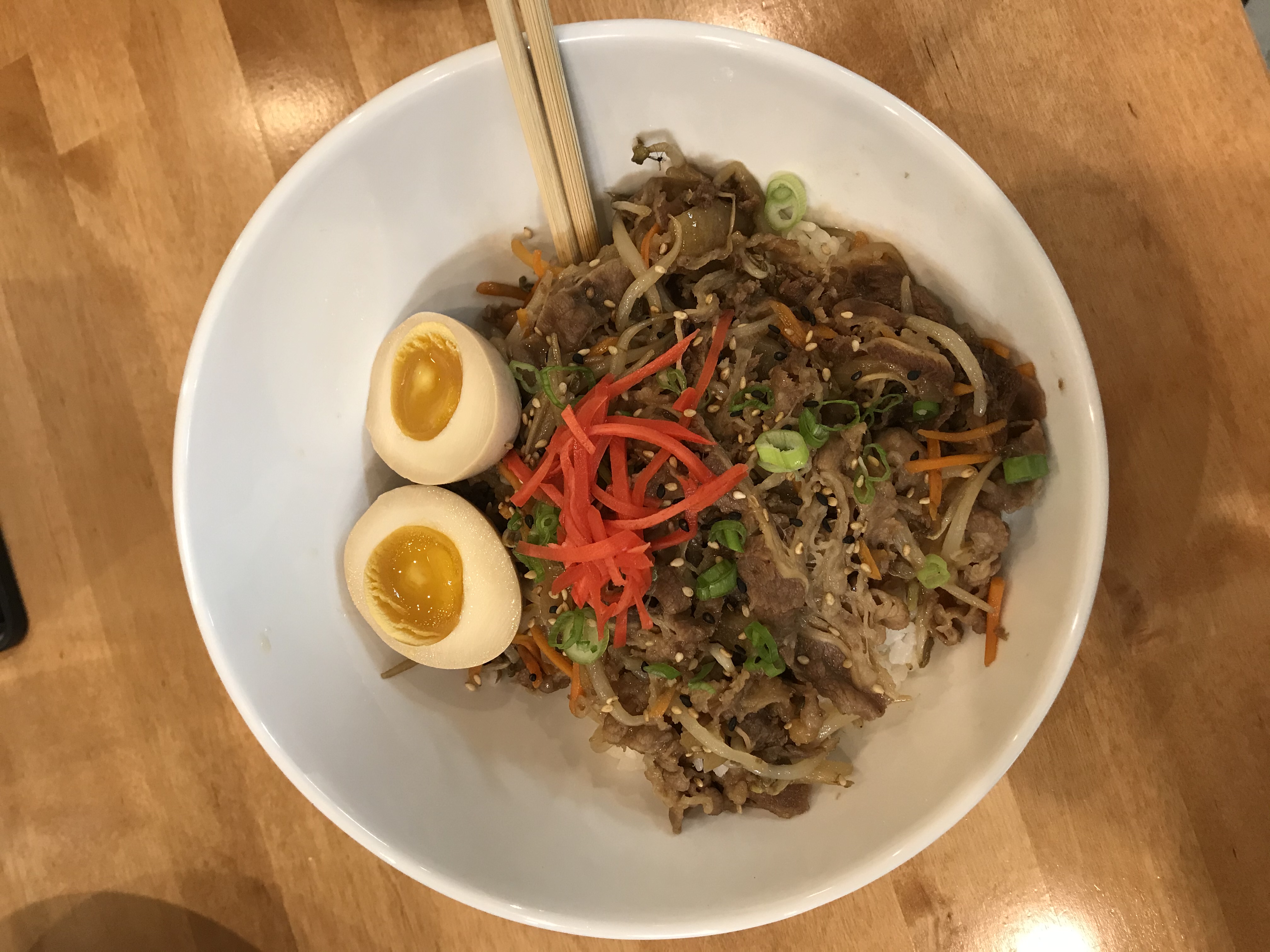 Order Gyudon (Beef) Rice Bowl  food online from Fusion Poke store, Milwaukee on bringmethat.com