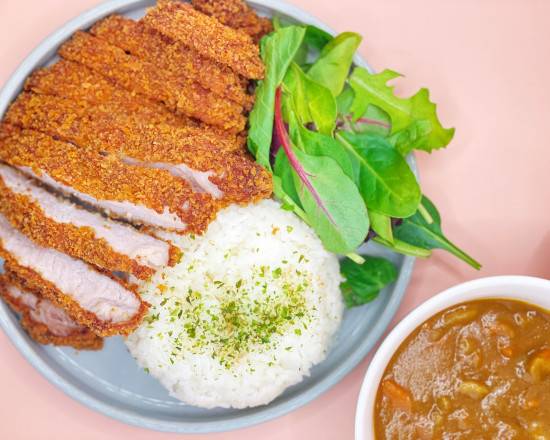 Order Curry Fried Pork Cutlet 咖喱吉列豬扒飯 food online from Curry House store, West Covina on bringmethat.com