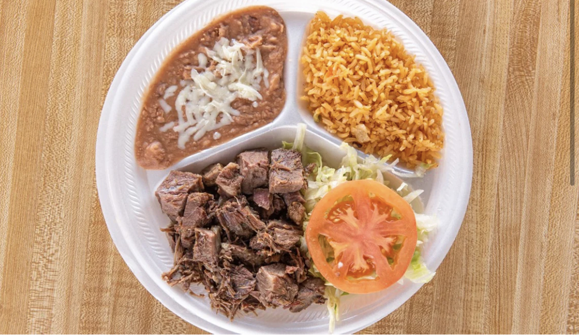 Order DINNER PLATE COMBO  food online from Tacos Los Toritos store, Las Vegas on bringmethat.com