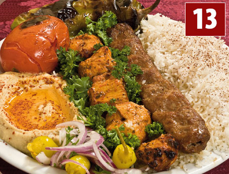 Order 13. Combo Kabab Plate food online from Sepan Chicken store, Los Angeles on bringmethat.com