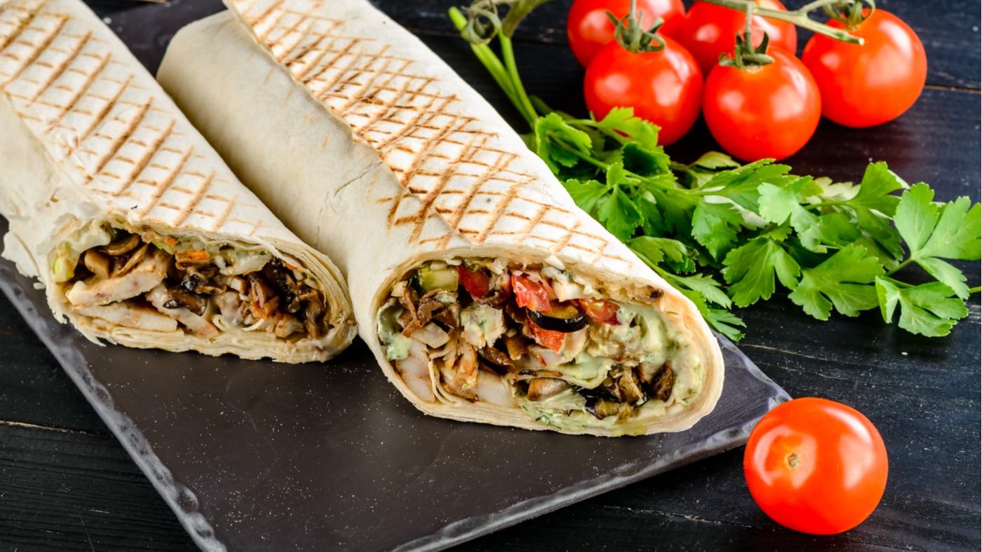 Order Two Combination Wraps food online from Mediterranean Eats store, Fremont on bringmethat.com