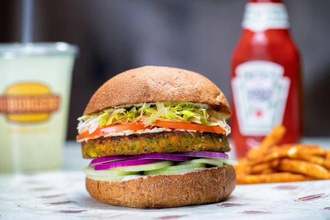 Order 20.Athens Veggie Burger food online from 30 Burgers store, New Jersey on bringmethat.com