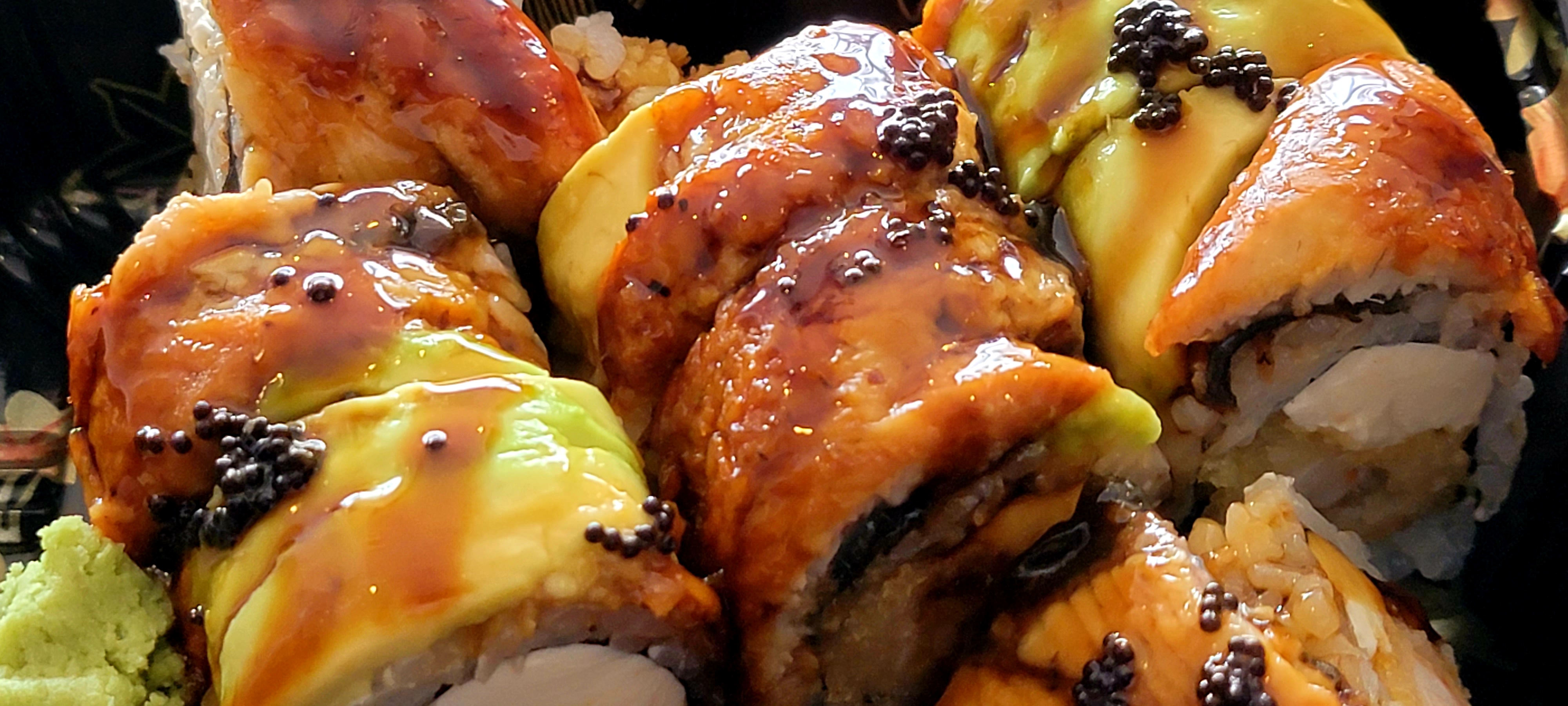 Order Black Dragon Roll food online from Sushi To Go store, Cherry Hill on bringmethat.com