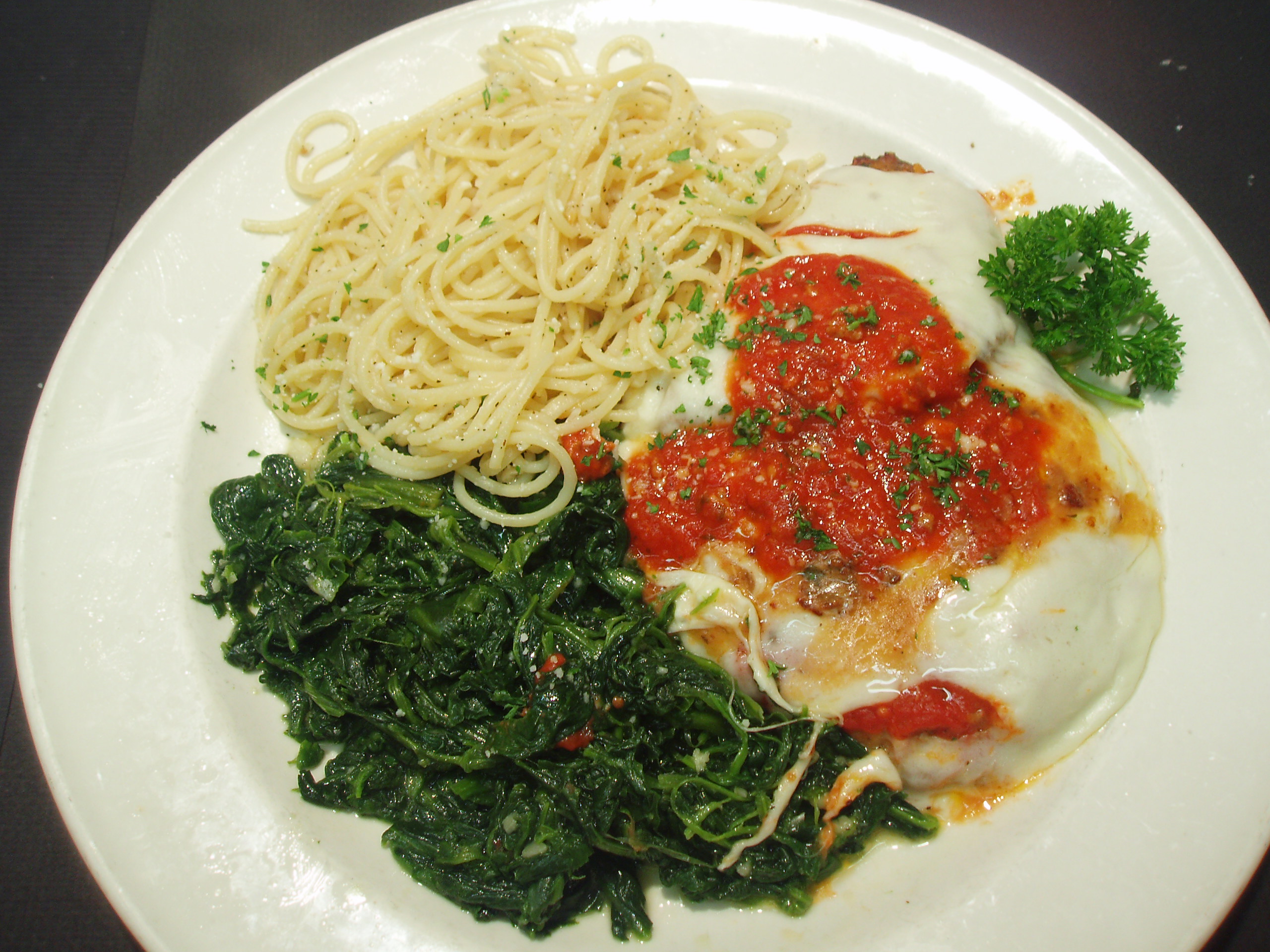 Order Veal Parmigiana food online from Giorgio Italian Food And Pizzeria store, Milpitas on bringmethat.com