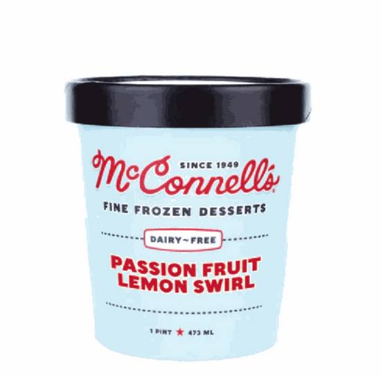 Order McConnell's Dairy-Free Frozen Dessert - Passion Fruit Lemon Swirl food online from IV Deli Mart store, Goleta on bringmethat.com