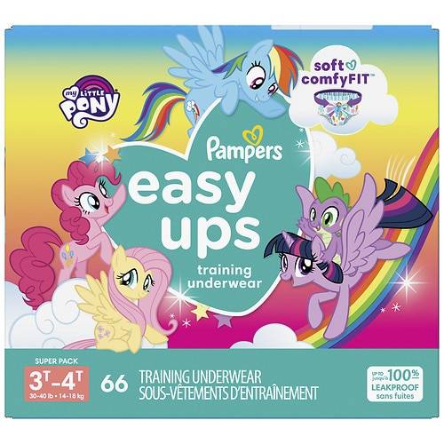 Order Pampers Easy Ups Training Underwear Girls Super Size 3T-4T - 66.0 ea food online from Walgreens store, Selden on bringmethat.com