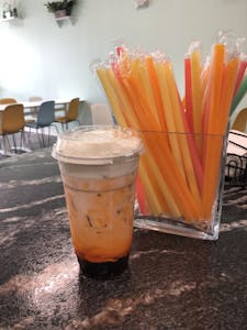 Order Thai Iced Tea food online from T-Bubbles store, Uniontown on bringmethat.com