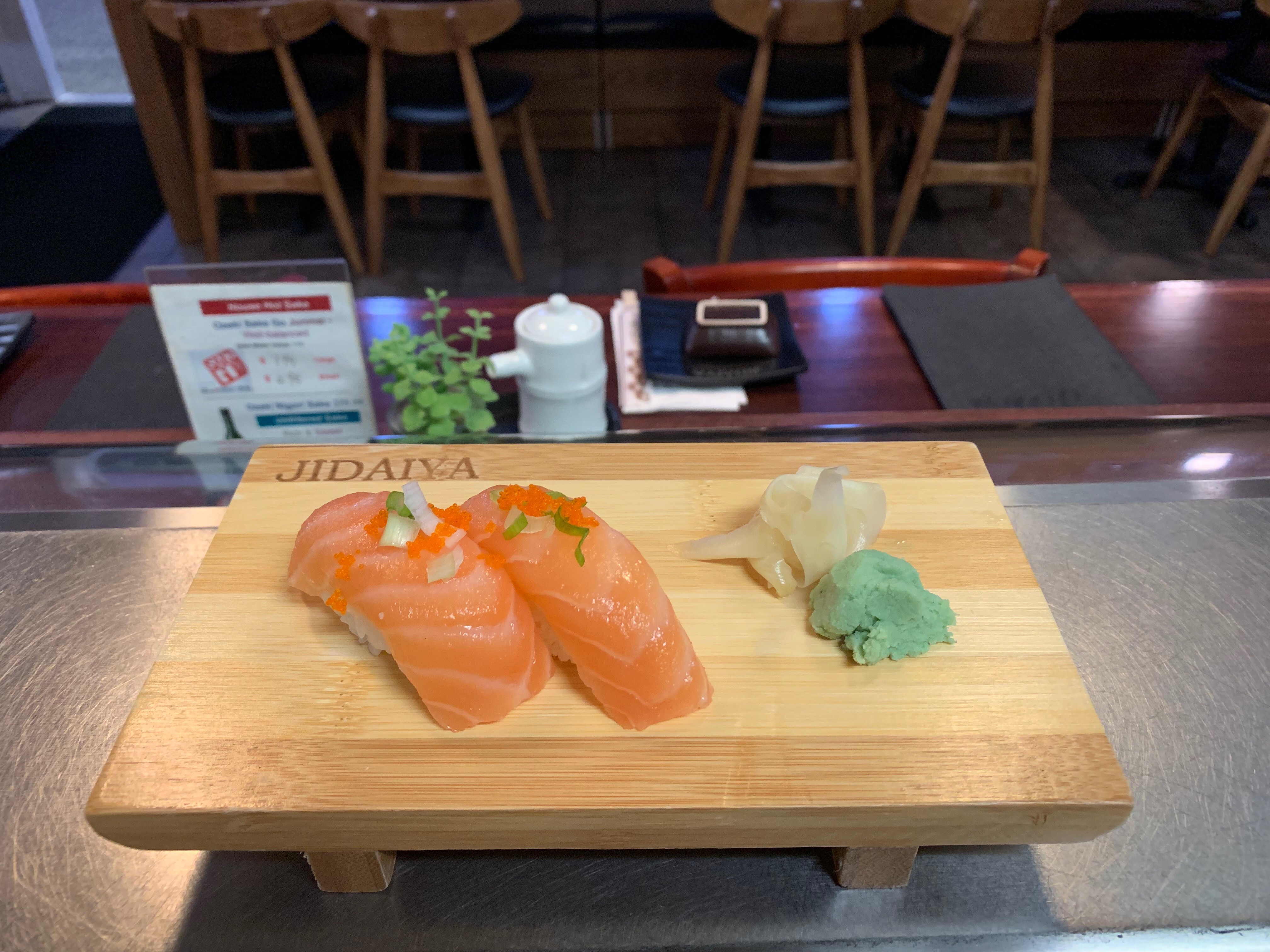 Order Sake Sushi Nigiri food online from Jidaiya Sushi store, Rohnert Park on bringmethat.com