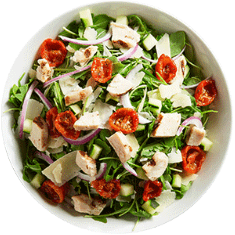 Order Pesto Chicken Arugula Salad - Small food online from Fresh Brothers store, Beverly Hills on bringmethat.com