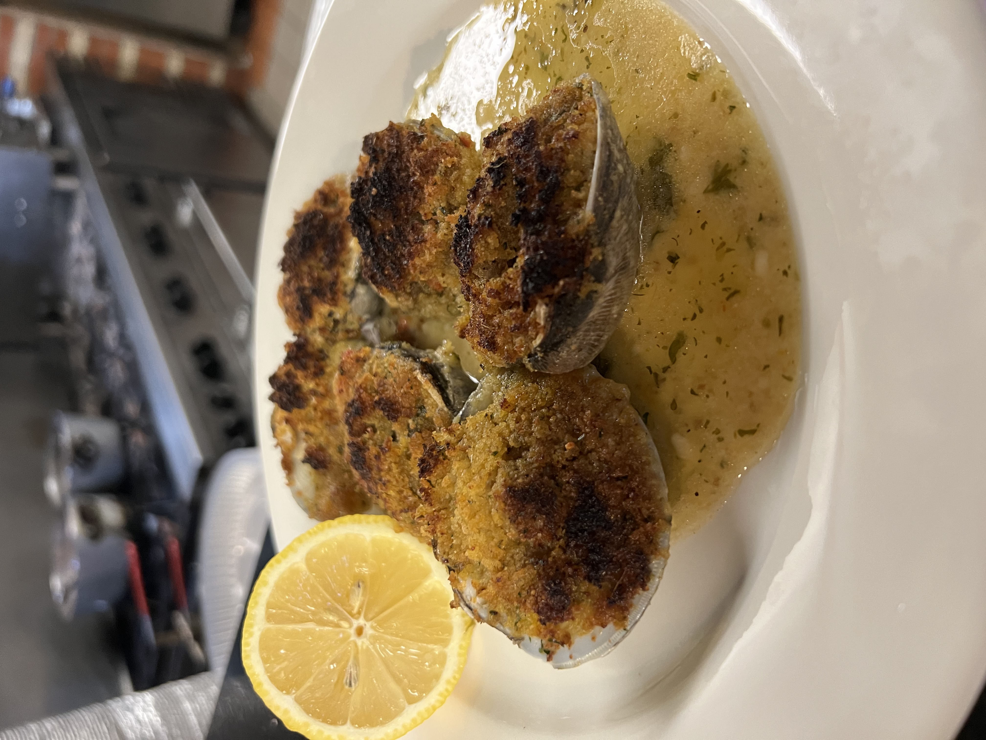 Order Baked Clams Oreganata food online from Three Boys From Italy store, Northvale on bringmethat.com