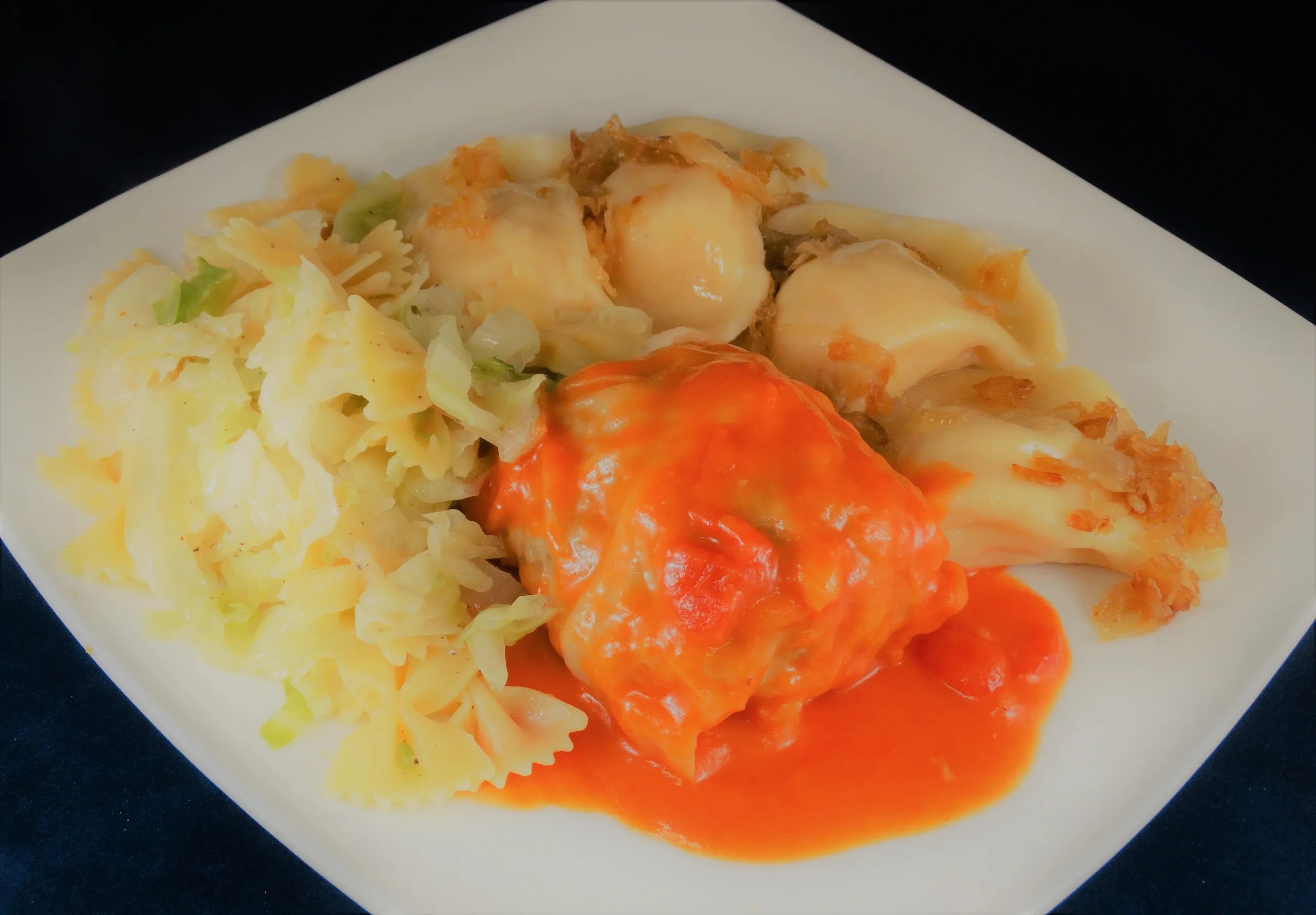 Order #3. Stuffed Cabbage, 4 Potato and Cheese Pierogies, Haluski food online from Forgotten Taste store, Wexford on bringmethat.com
