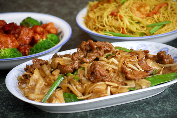 Order 65. Roast Pork Chow Fun food online from Great taystee gardens store, Kew Gardens on bringmethat.com