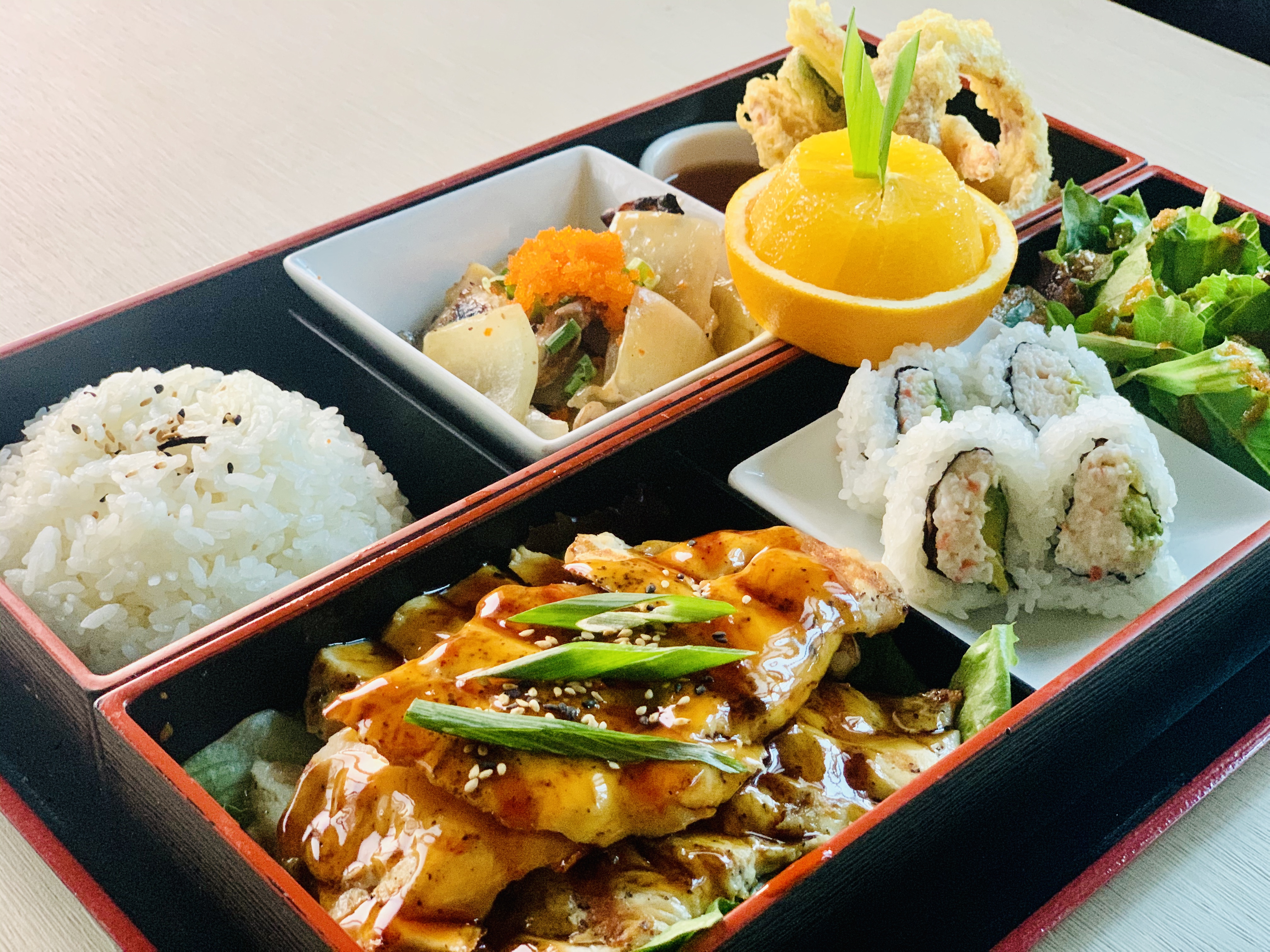 Order Chicken Teriyaki Bento food online from Sakana Japanese Sushi & Grill store, La Canada Flintridge on bringmethat.com