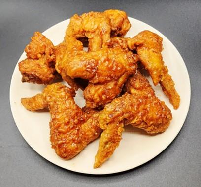 Order 6 pcs Whole Wing # food online from Honey Dress Fried Chicken store, Torrance on bringmethat.com