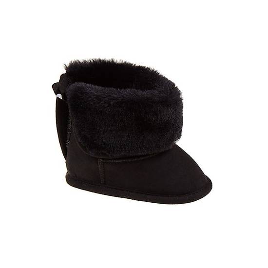 Order Stepping Stones Size 3-6M  Boot with Faux Fur Trim in Black food online from Bed Bath & Beyond store, Lancaster on bringmethat.com