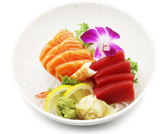 Order Sashimi Sampler (9 pc.) food online from Chin-Chin Cafe store, Ashburn on bringmethat.com