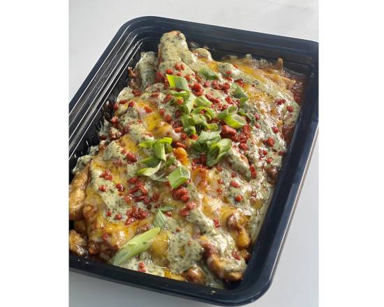 Order Loaded Potato Wedges  food online from Marco's Pepper Grill store, Houston on bringmethat.com