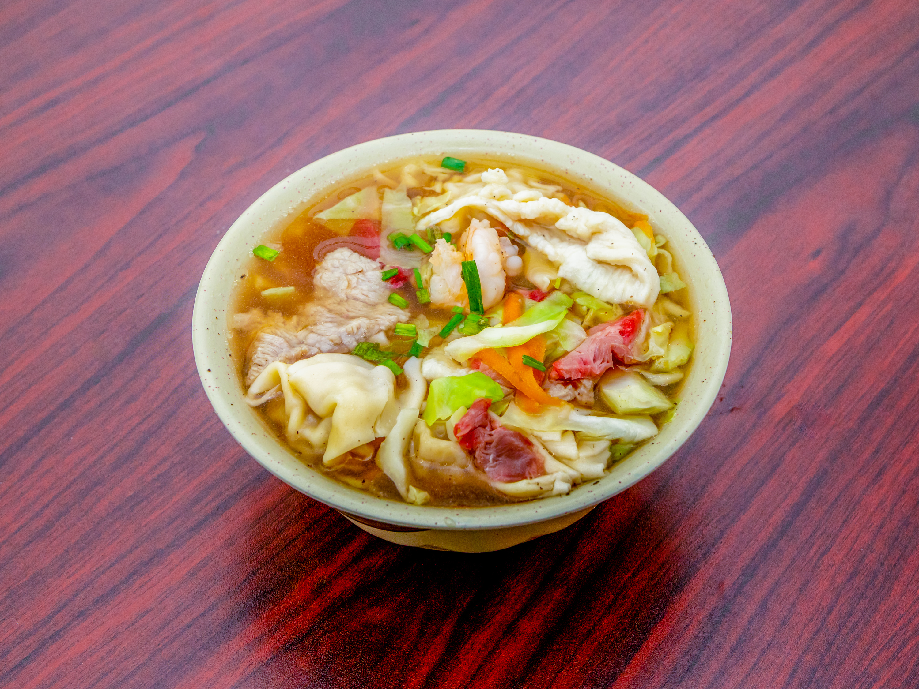 Order Combination Won Ton Soup food online from Hong Kong Restaurant store, Manteca on bringmethat.com