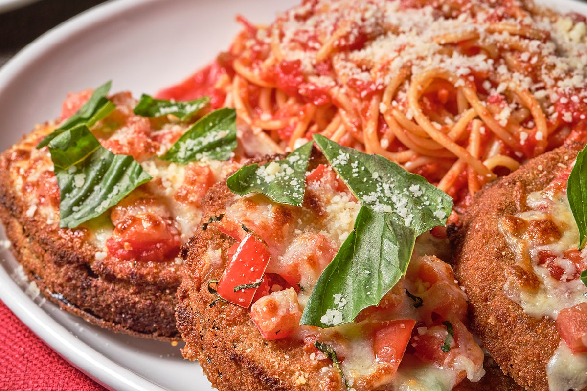 Order Eggplant Parmesan food online from Bertucci's store, Plymouth Meeting on bringmethat.com