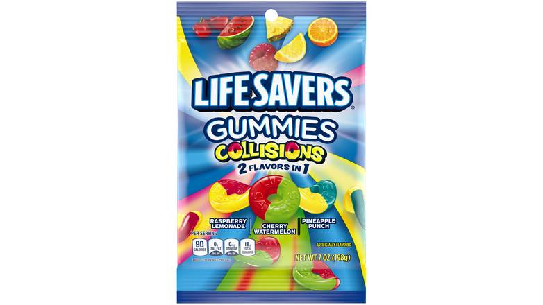 Order Life Savers Gummies Collisions Candy 7 oz food online from Valero Food Mart store, Murrayville on bringmethat.com
