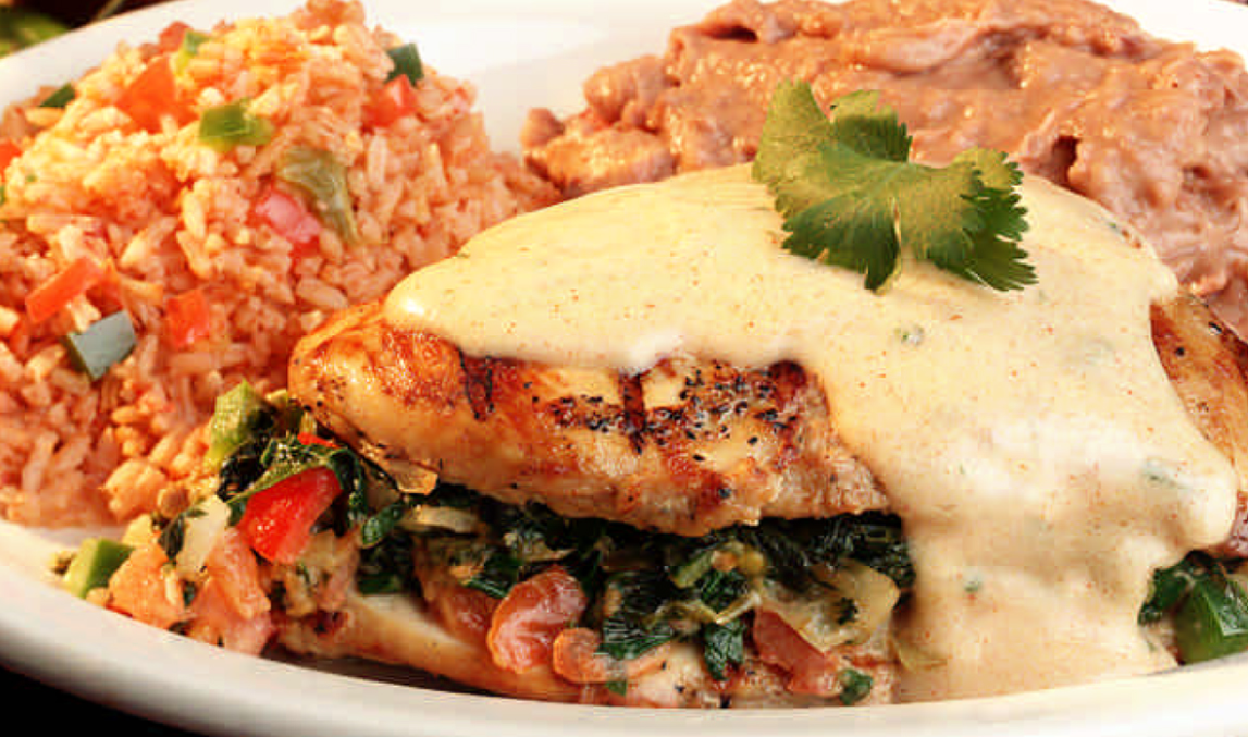 Order Spinach Stuffed Chicken Breast food online from Casa Ole store, Pearland on bringmethat.com