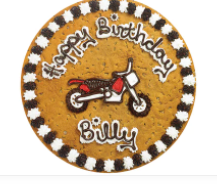 Order Motorcycle Happy Birthday - B1023 food online from Cookie Co store, Longview on bringmethat.com