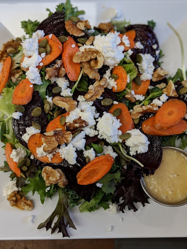 Order Roasted Beet and Goat Cheese Salad food online from Root 11 Bistro store, Bloomsburg on bringmethat.com