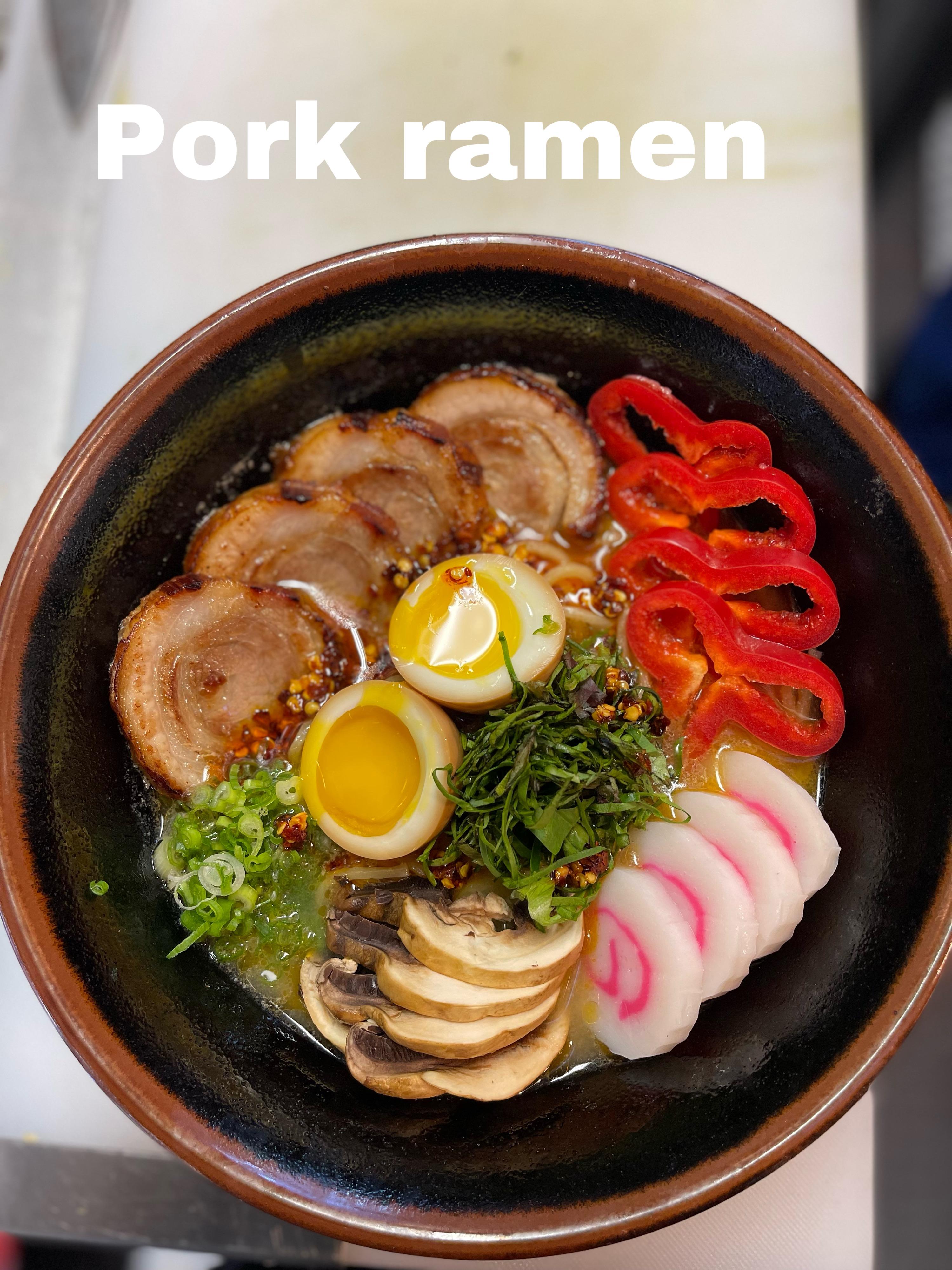 Order pork ramen food online from Fugu Sushi store, San Antonio on bringmethat.com
