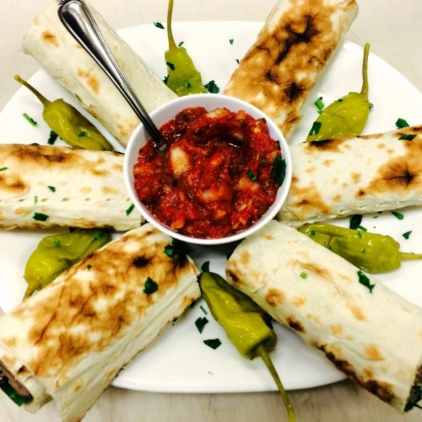 Order Chicken Lule Lavash Wrap food online from Sherman Way Grill & Pizza store, North Hollywood on bringmethat.com