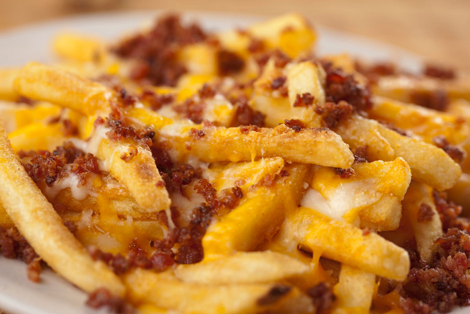 Order 5. Bacon Cheese Fries food online from Sal's NY Pizza store, Newport News on bringmethat.com