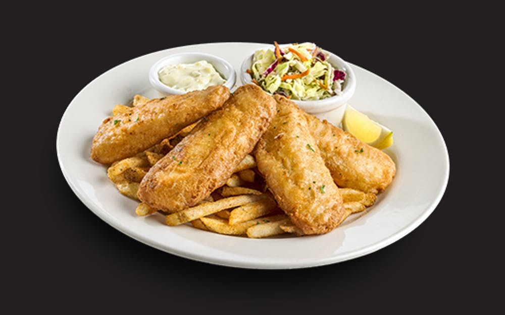 Order Fish & Chips - Entree food online from Boston Restaurant & Sports Bar store, Arlington on bringmethat.com