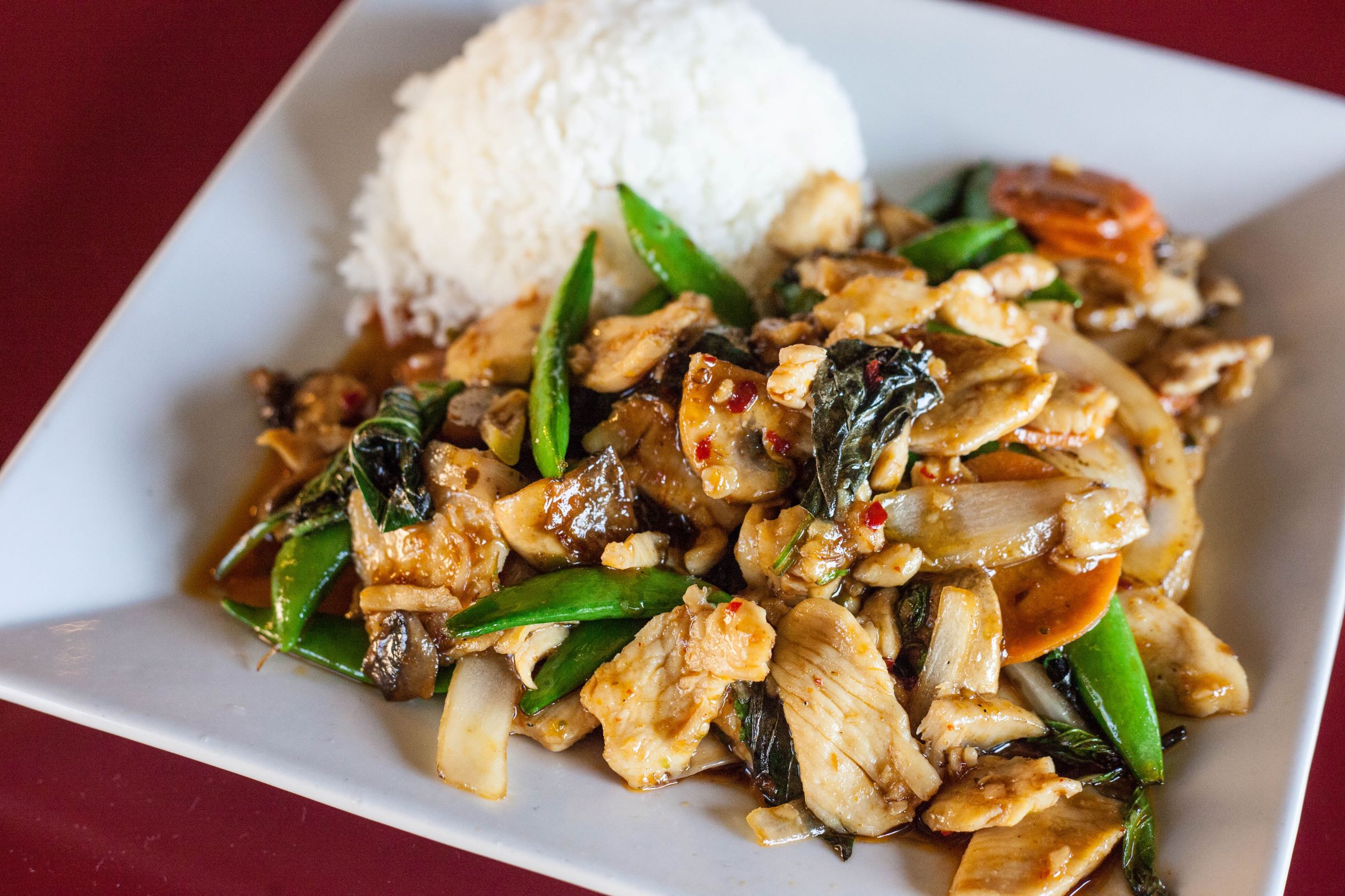 Order Thai Basil food online from Bamboo Bistro store, Austin on bringmethat.com