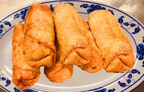 Order 1. Chicken Egg Roll food online from Red Apple Chinese Restaurant store, Waterloo on bringmethat.com