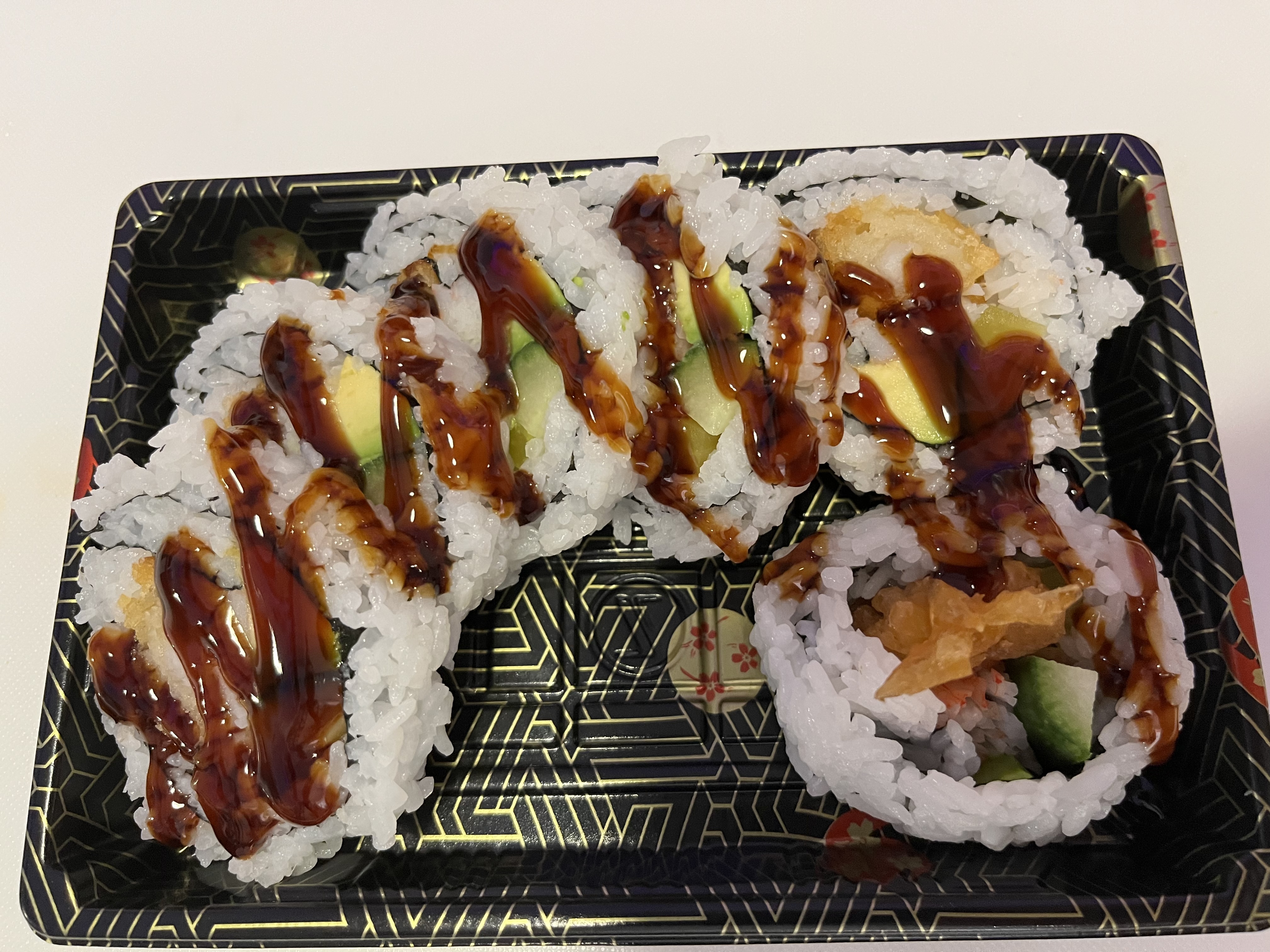 Order A13. Tempura Shrimp Roll food online from Maroo Sushi and Poke store, Danbury on bringmethat.com