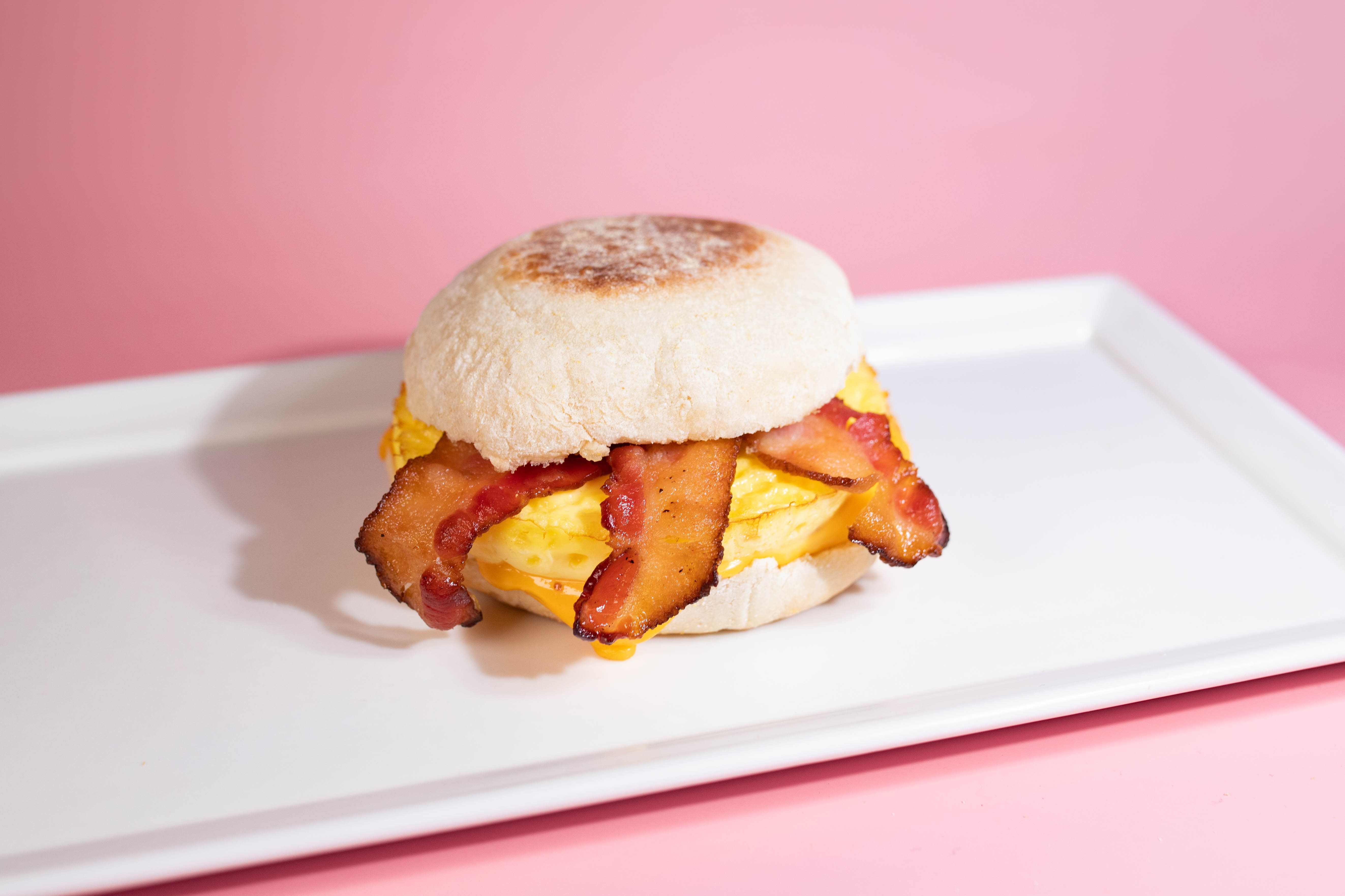 Order Bacon Egg Muffin food online from Blk Dot Coffee store, Irvine on bringmethat.com