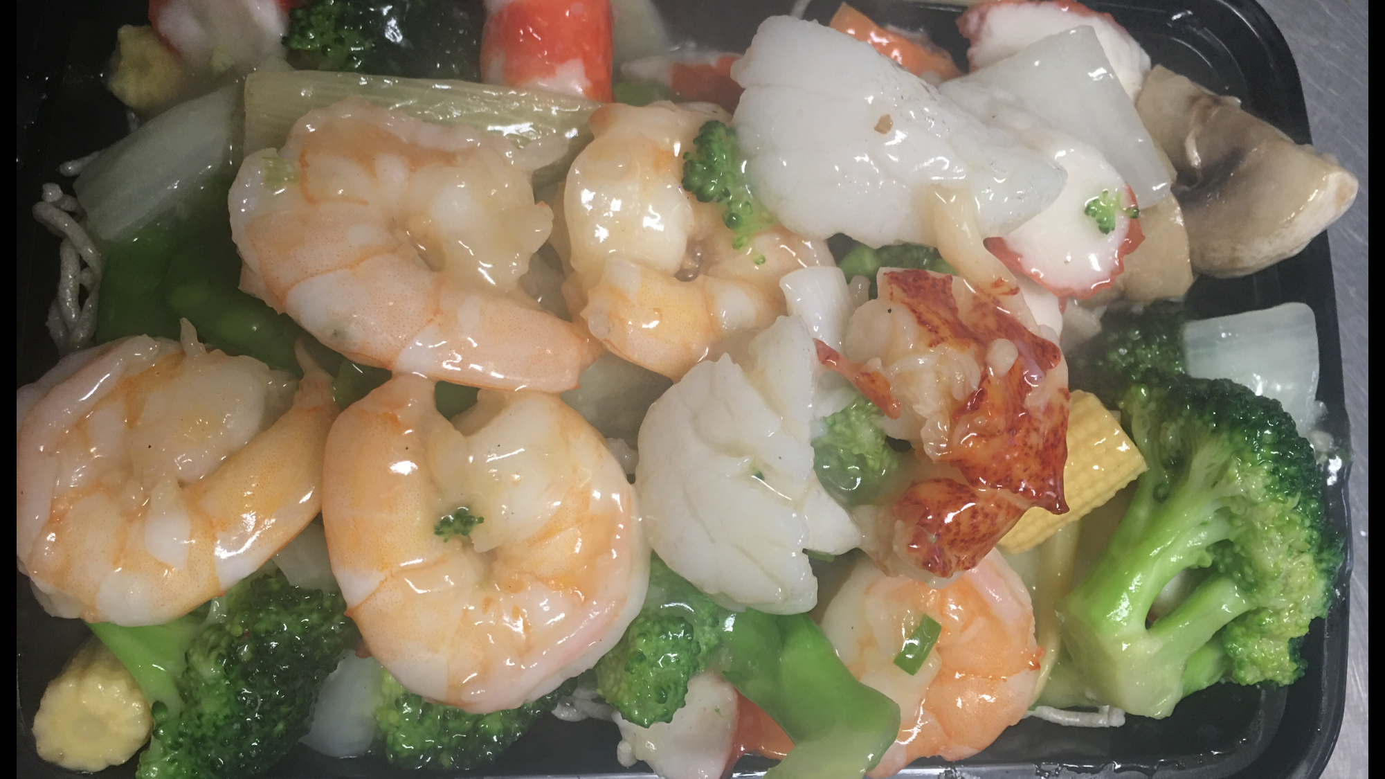 Order  S12. Seafood Pan Fried Noodle  food online from China King store, King Of Prussia on bringmethat.com