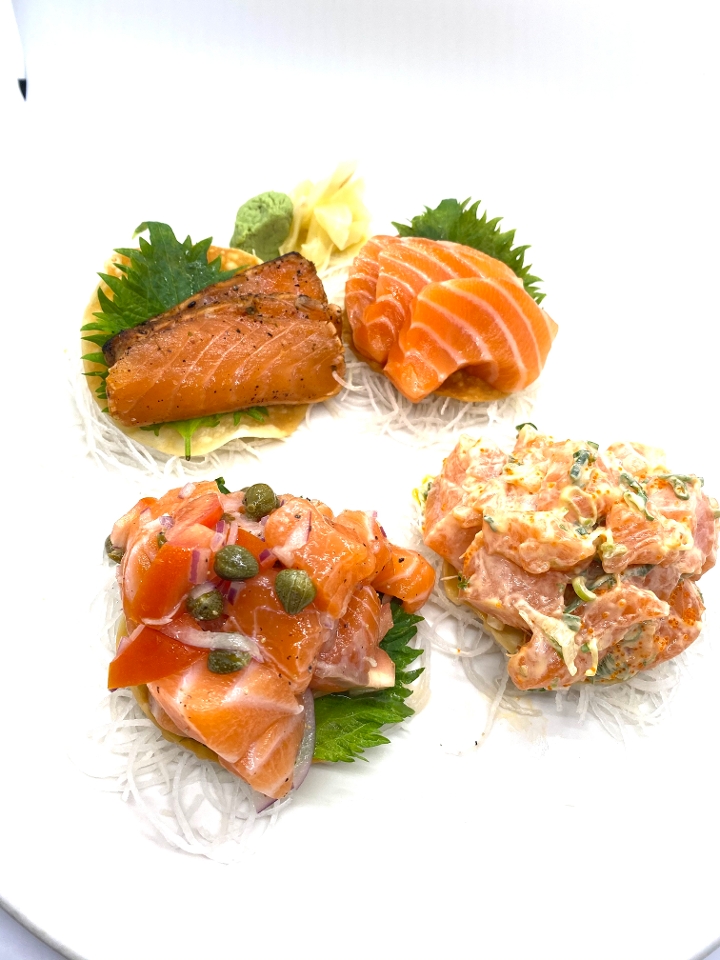 Order Salmon Quartet Sashimi food online from Ru San store, Charlotte on bringmethat.com