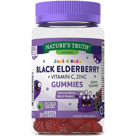 Order Nature’s Truth® 50-Count Just 4 Kidz Elderberry Complex + Vitamin C + Zinc Gummies food online from Bed Bath &Amp; Beyond store, San Luis Obispo on bringmethat.com