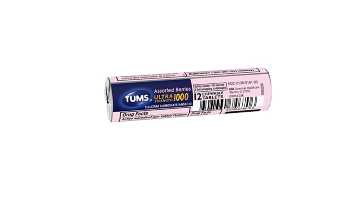 Order Tums Ultra Strength 1000, Assorted Berries, 12 Count Rolls food online from Rebel store, Pleasant Hill on bringmethat.com