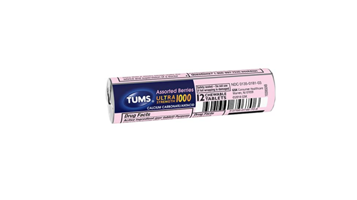 Order Tums Ultra Strength 1000, Assorted Berries, 12 Count Rolls food online from Cafe Verdi Rebel store, Las Vegas on bringmethat.com