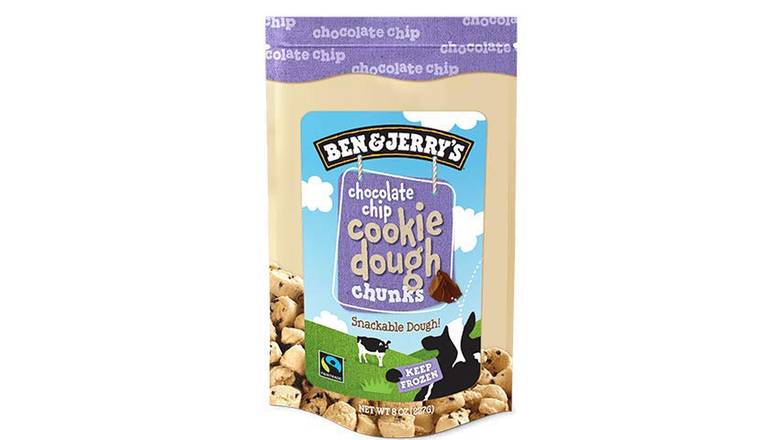 Order Ben & Jerry's - Snackable Dough Chunks, Non-GMO - Fairtrade, Chocolate Chip Cookie Dough food online from Star Variety store, Cambridge on bringmethat.com