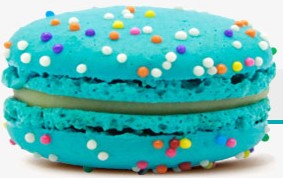 Order Blue Birthday Cake Macarons food online from Caffe Bene store, Jackson Heights on bringmethat.com