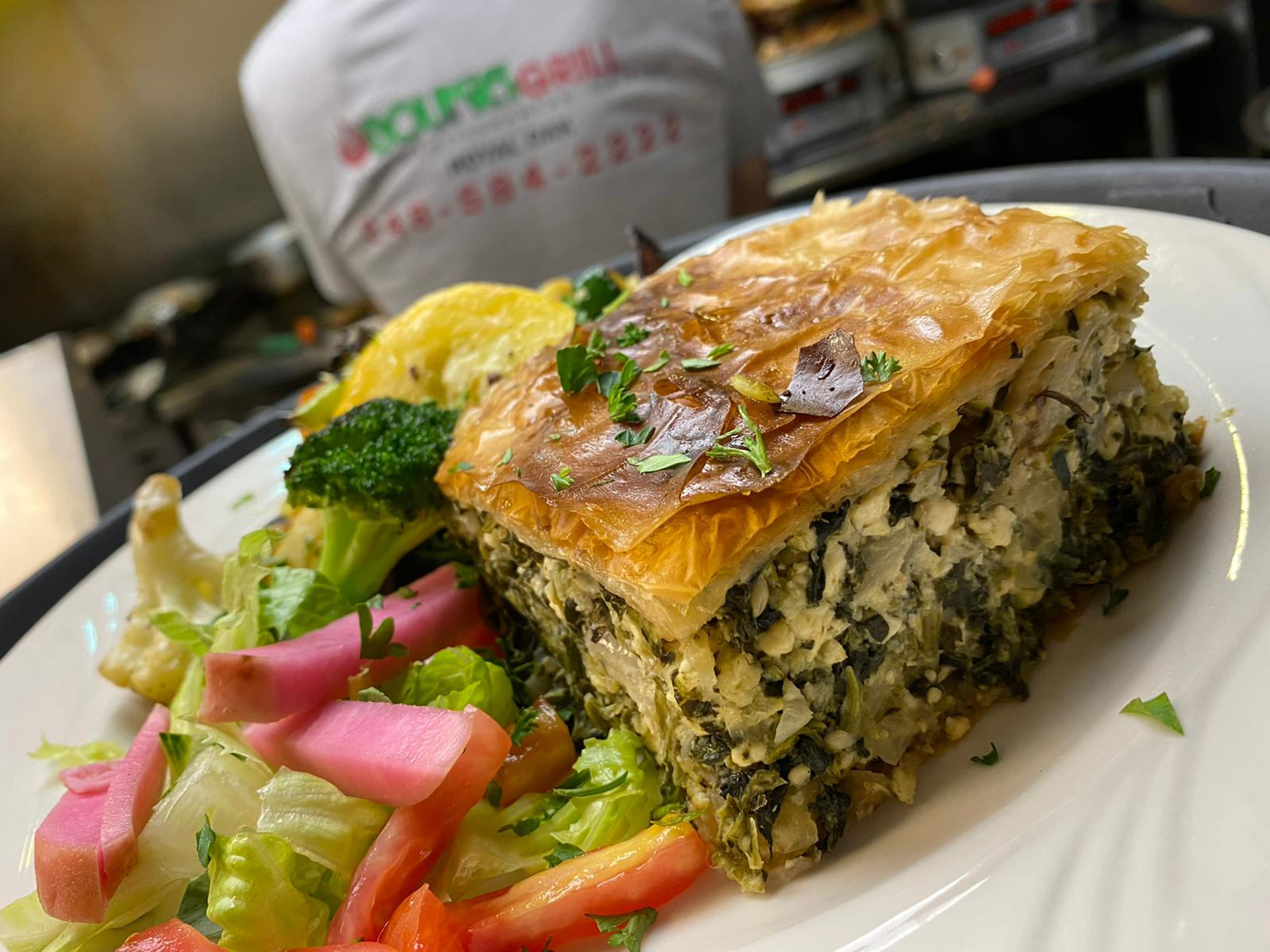 Order Greek Spinach Pie food online from Boukie Grill store, Royal Oak on bringmethat.com