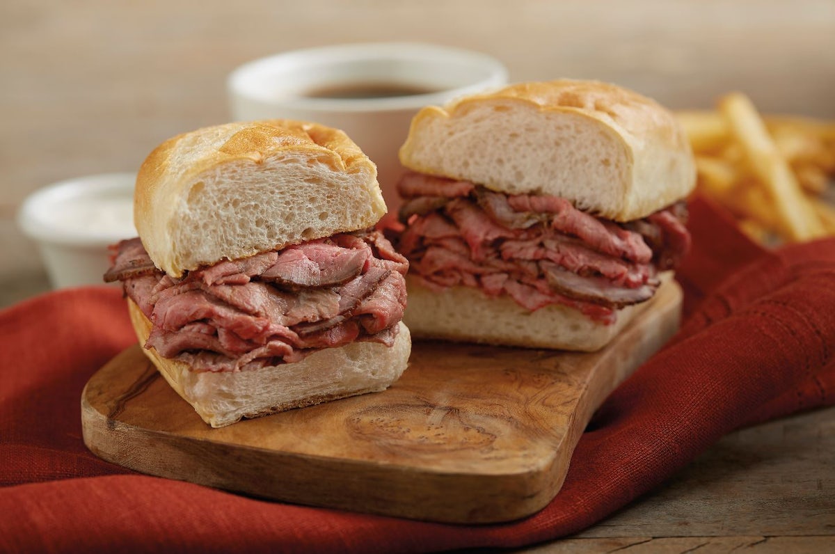 Order Classic Prime Rib Dip* food online from Bj Restaurant & Brewhouse store, Lewisville on bringmethat.com